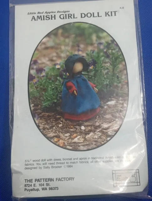Amish Girl Doll Kit Little Red Apples Designs Pattern Factory NEW