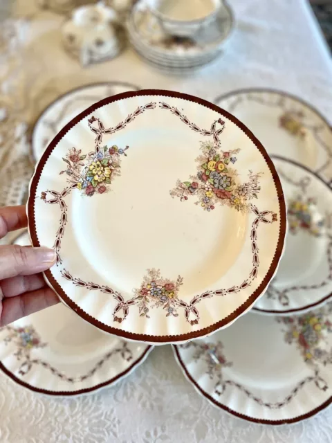 Copeland Spode Luncheon Plates “ Husk” Set Of 6