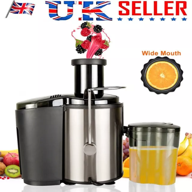 800W 600ML Electric Juicer Fruit Vegetable Blender Juice Extractor Machine UK