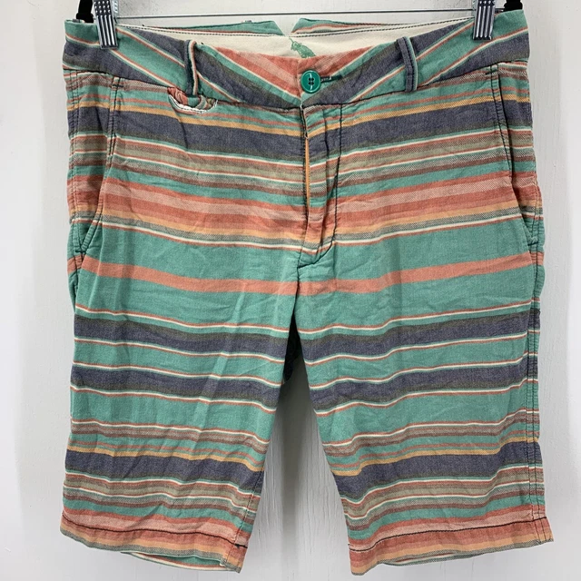Jet lag Everywhere Mens 33 Bermuda Shorts Stripes Cotton
