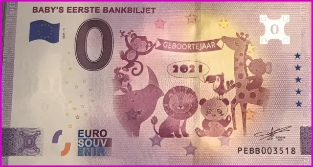 Geldschein Zero Euro Bankbiljet Uit Het Huwelijksjaar 2021-2