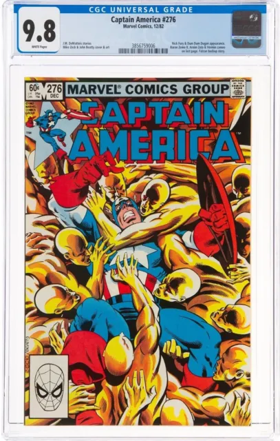 🔥 Captain America #276 CGC 9.8 NM/MT 1982 White Page Helmut 1ST FULL Baron Zemo