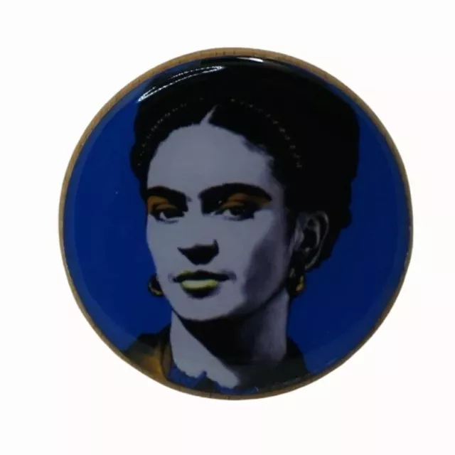 Wooden Wall Hook, Coat Hook, Handcrafted Wall Hanger, Frida Kahlo, Pop Art, Blue