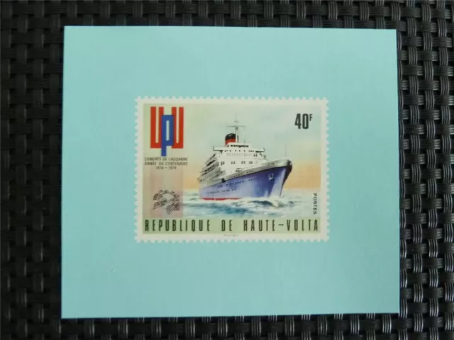OBER-VOLTA UPU 1974 KREUZFAHRTSCHIFF SHIP LUXUSBLOCK EPREUVE DE LUXE c4561