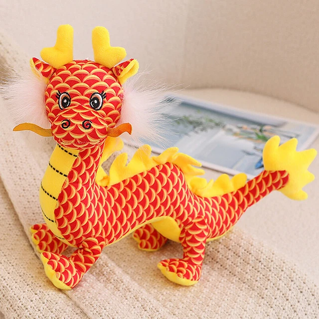 New Chinese Dragon Plush Toy Soft Stuffed Animal Dragon Doll Mascot Toy New URUK