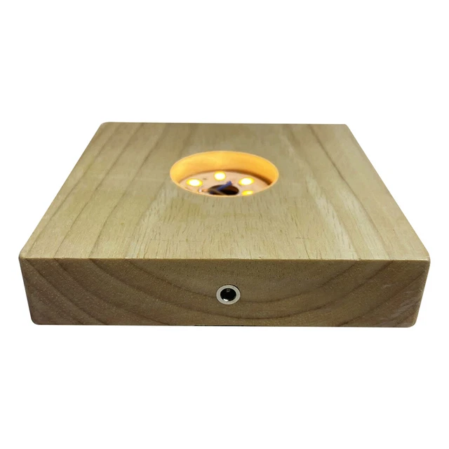 Base brillante de madera posavasos brillantes soporte de madera pantalla de visualización
