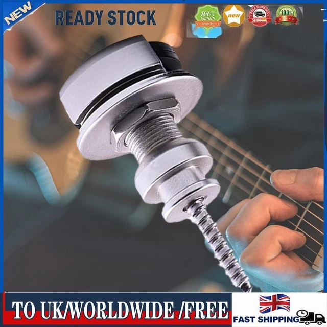 2 Pcs Guitar Strap Locks Set Anti-Rust Security Strap Lock with Mounting Screws