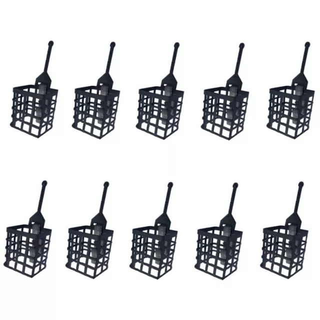 10 x Swim Feeders Open End Cage Match Fishing 10 Square Coarse Swimfeeders