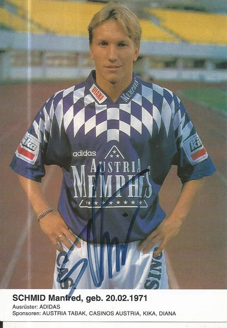 MANFRED SCHMID Austria Memphis Wien Autogrammkarte Fußball EUR 1