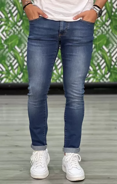 Jeans Uomo Klixs Mike Cotone Elasticizzato Slim Fit Made In Italy -Saldi Da €.69
