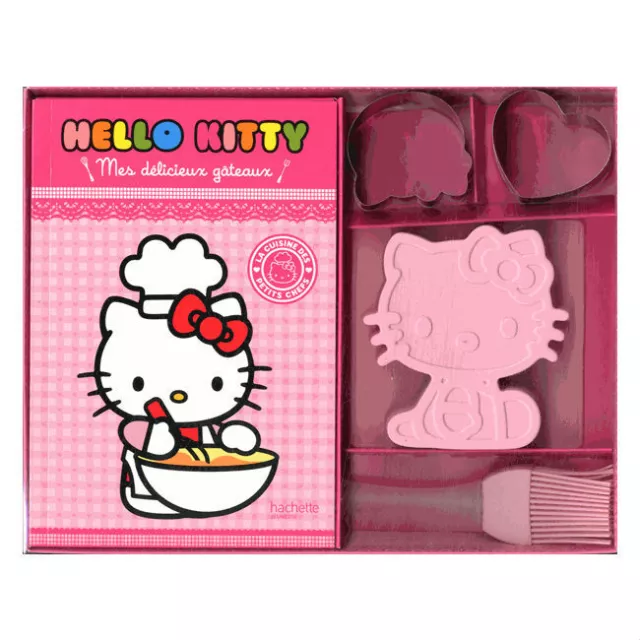 SANRIO coffret livre + ustensiles cuisine HELLO KITTY "mes délicieux gâteaux"