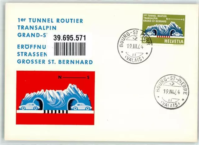 39695571 - Grand-St-Bernard Eroeffnung Tunnel Wallis / Valais VS, Berge,