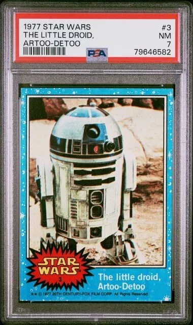 1977 Topps Star Wars Blue Series 1 #3 Artoo-Detoo R2-D2 Psa 7