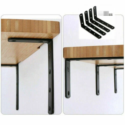 2PCS/Set Wall Mounted Duty BracketAngle Shelf Heavy  L-Shaped Supports Cast Iron