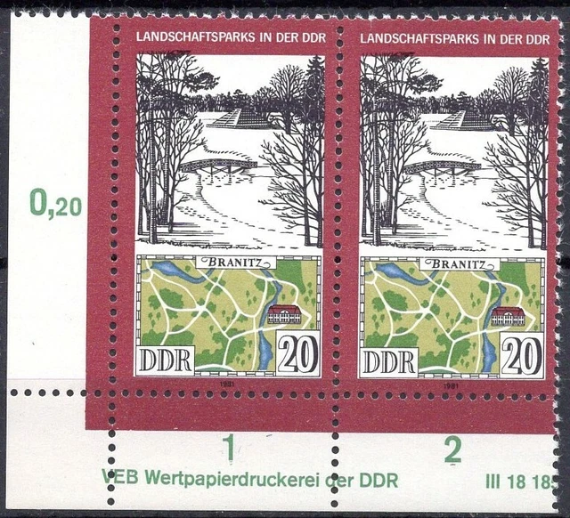 DDR 1981 Mi.Nr. 2614 ** postfrisch Eckrand mit DV Druckvermerk
