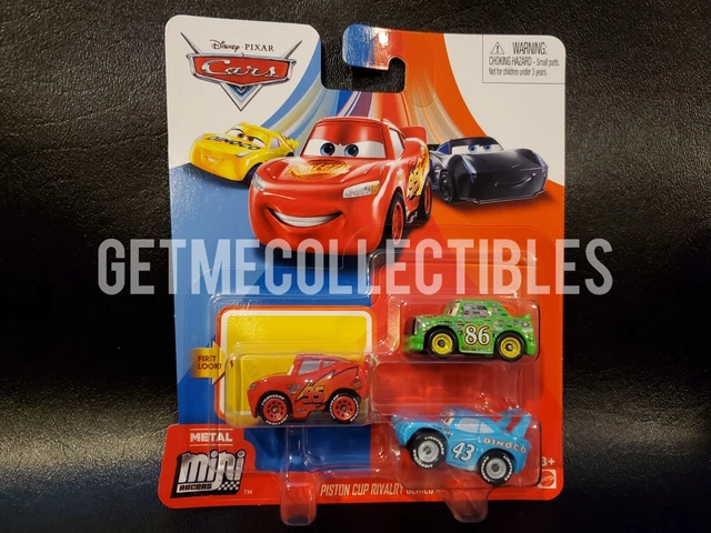 Disney Pixar Cars 1 Mini Racers Piston Cup Rivalry Mcqueen 3 Pack Ship $15+