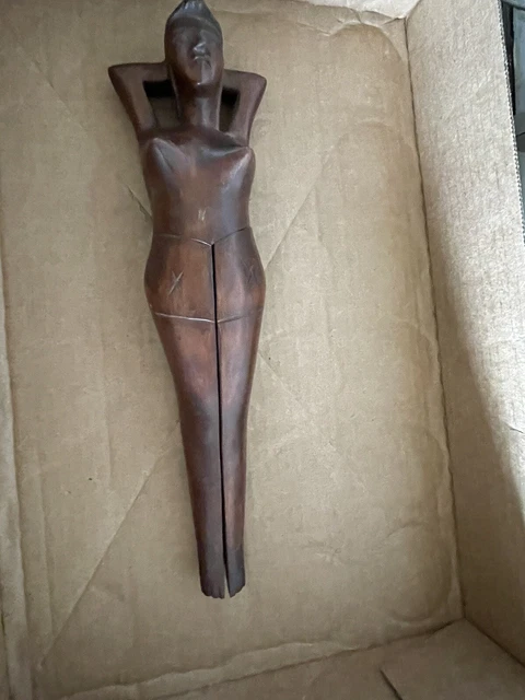 Vtg Carved Wooden Woman Thigh Nut Cracker!