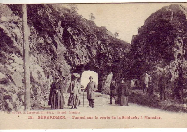 CPA 88 VOSGES near St Dié GERARDMER Tunnel on the Route de la SCHLUCHT to MUNSTER