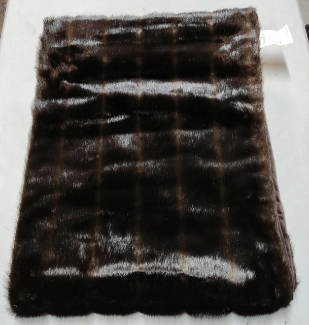 Neiman Marcus Faux Fur Mink Blanket Brown 36*X46" Neiman Marcus Faux Fur Mink Blanket Brown 36*X46"