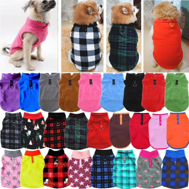 Pet Dog Cat Warm Sweater Vest Fleece Coat Jacket Puppy T-shirt Clothes Costume