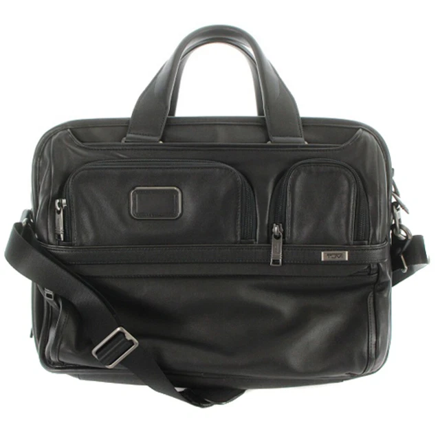 Tumi Expandable Organizer Laptop Briefcase Logo Black 9603141DL3 /SR24 Used