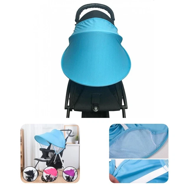 Cochecito de bebé cochecito a prueba de viento para protector solar visera cubierta de dosel 64