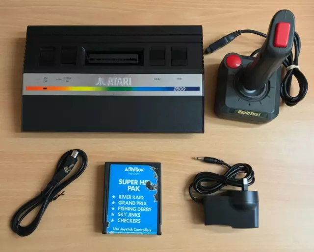 Atari 2600 Junior Console + 5 Games - Complete Setup