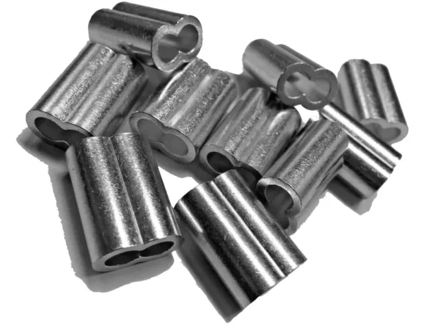 M5 Figure 8 Aluminium Swage Ferrule for 5mm Wire Cable Telstra Rope Crimp