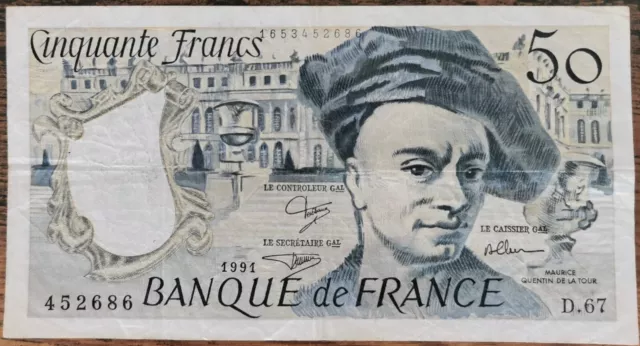 Billet 50 francs QUENTIN DE LA TOUR 1991 France D.67