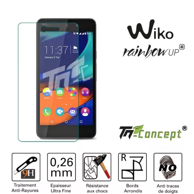 Wiko Rainbow Up - Vitre de Protection Crystal - TM Concept®