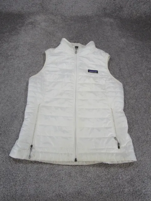 Patagonia Vest Womens Small Nano Puff Quilted White Outdoor