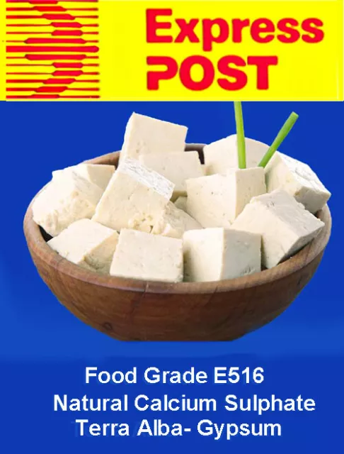 Food Grade Natural Gypsum    Calcium Sulphate E516     TOFU Coagulant