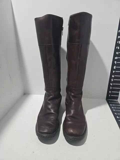 Born Women's Brown Leather Knee High Boots Size 10 M