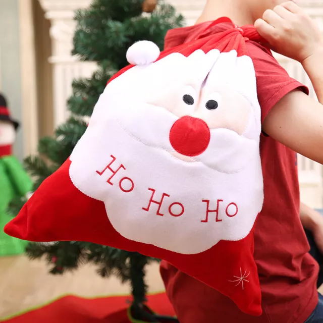 Party Decorations for Women Red Santa Sack Candy Bag Backpack Christmas Party