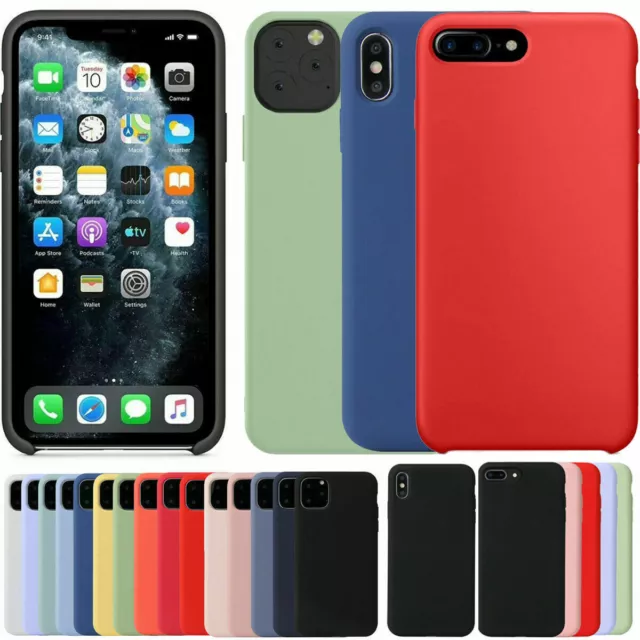 Genuine Hard Silicone Case Rubber Cover For iPhone 7 8 Xs XR 11 Pro MAX 7/8 PLUS