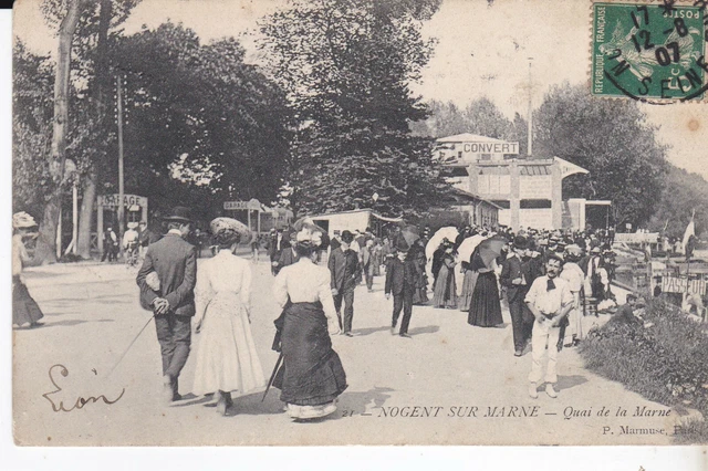 Cpa Nogent Sur Marne Quai De La Marne