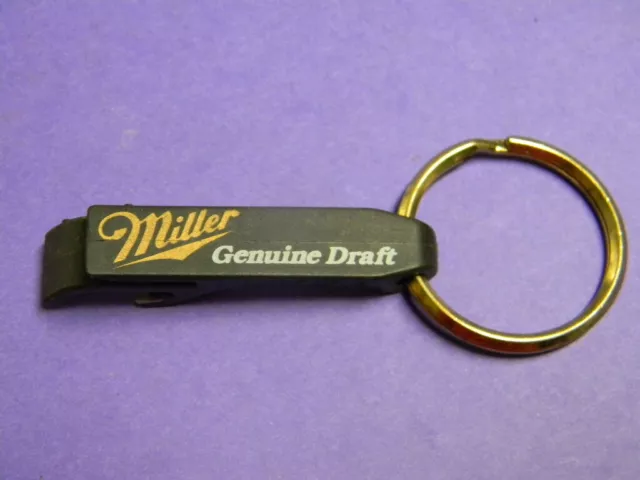 Older Mgd Miller Genuine Draft Beer Bottle Opener Key Chain Milwaukee Wisconsin