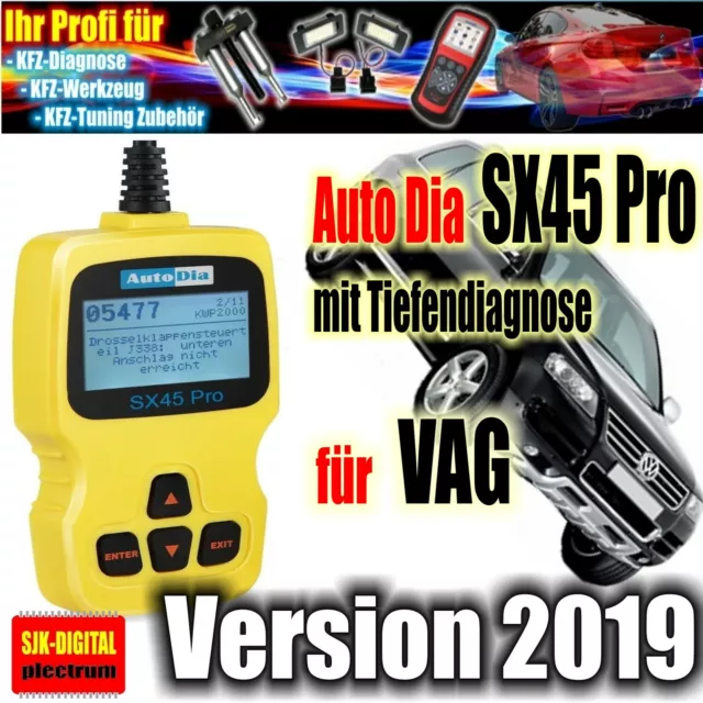 Diagnosegerät CAN AutoDia SX45 Pro Tester für VAG VW Audi Seat Skoda OBD 2 UDS