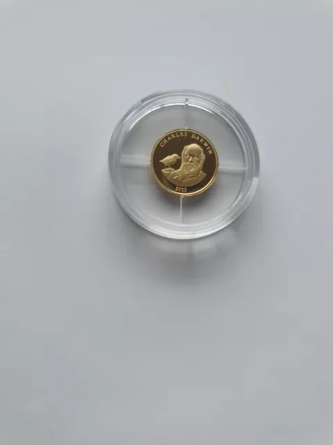 21st Century Gold Rarities Charles Darwin COA Proof 14ct .5g