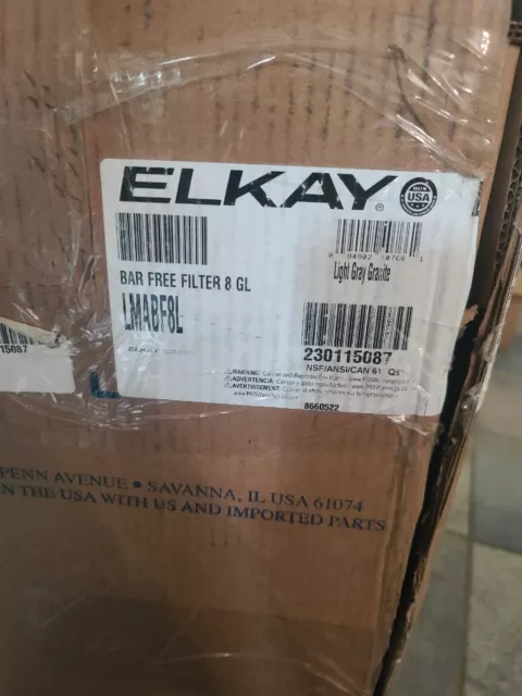 Elkay LMABF8L Refrigerated Drinking Fountain Filtered Light Gray Granite8.0 GPH