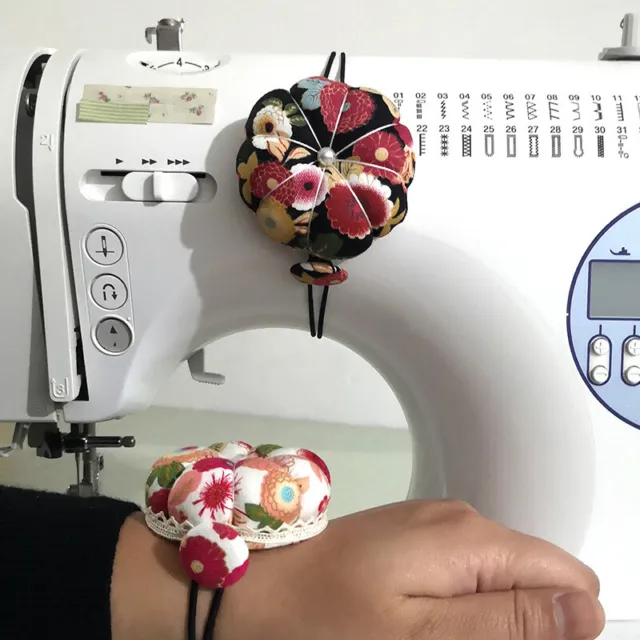 Pumpkin Needle Pin Cushion Holder Wrist Pincushion DIY Craft Sewing DIY Supplies