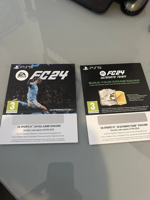 EA Sports FC 24 and Ultimate Team PlayStation 5 PS5 digital codes