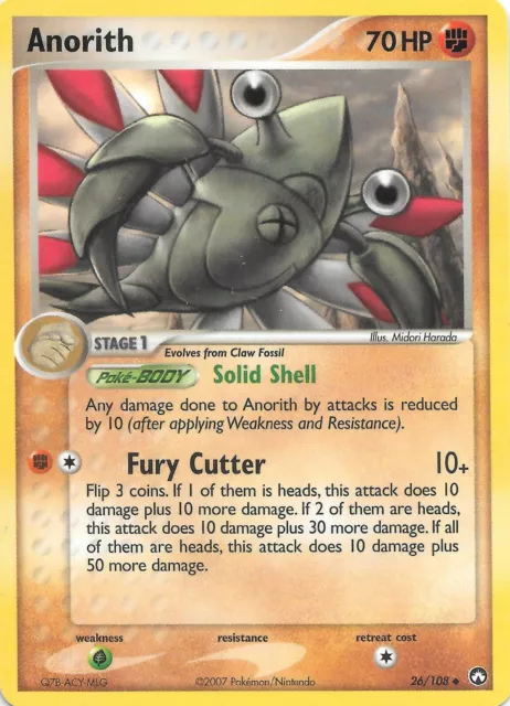 ANORITH  26/108  EX POWER KEEPERS Pokemon Card  NM