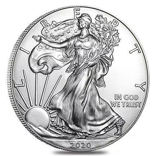 2023/2022/2021/2020 American 1 oz .999 Fine Silver Eagle $1 Coin BU UK
