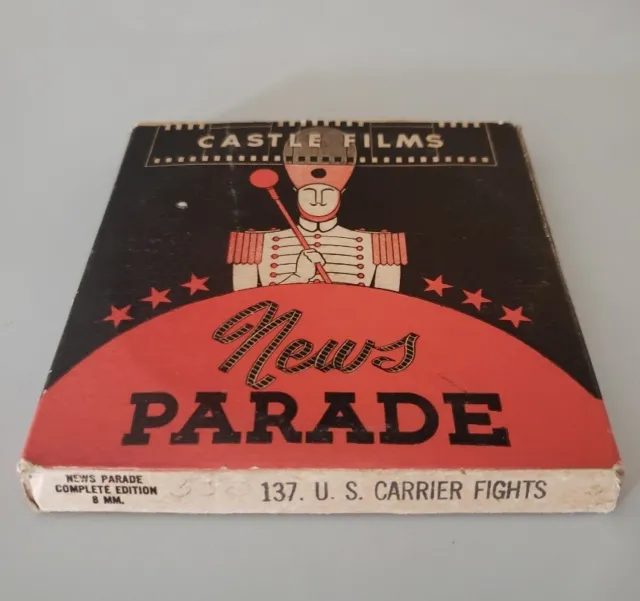 WWII related 8mm Castle Films News Parade Newsreel U.S. Carrier Fights No.137