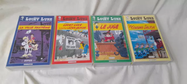 Serie Complete Collection 4 K7 Video Vhs Lucky Luke Dupuis Edition Esso