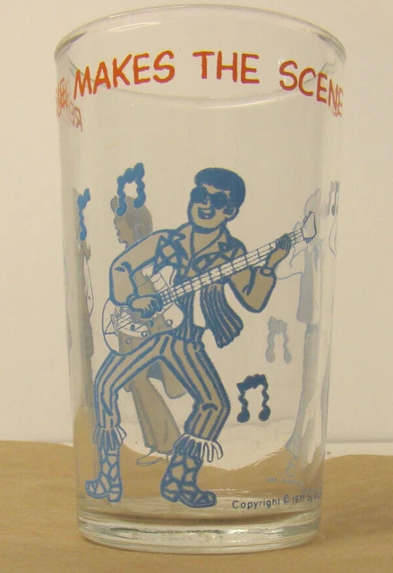 1971 Welch's Archie Comics Reggie Makes The Scene Glass Jelly Jar Singing Music