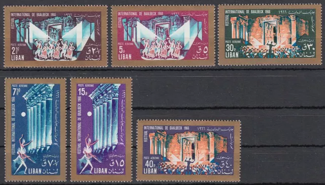 Liban Lebanon 1966 **/MNH (fingerprints) Mi.940/45 Baalbeck festival [sz0348]