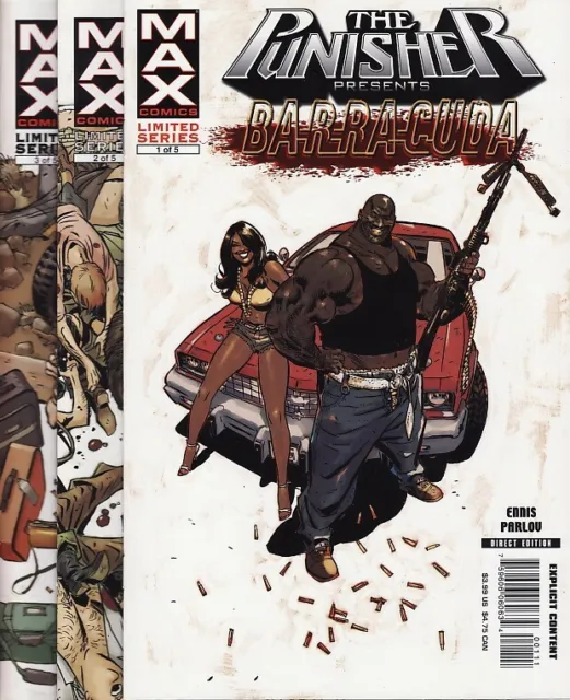 The PUNISHER PRESENTS BARRACUDA #1,2,3,4,5/BONUS Marvel Comics MAX Garth Ennis