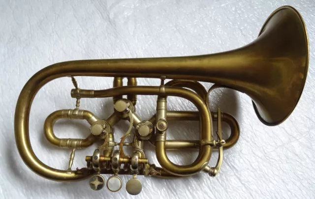 Antique M.Wolf Swiss Bb Cross - Cornet (Kreuzkornett) c.1900